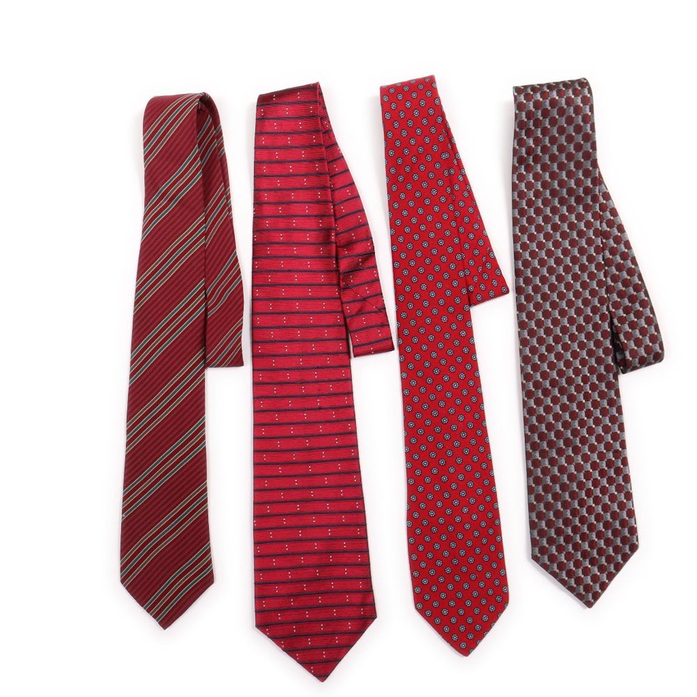 4 Mens  Ties  by Van Heusen, Carroll Reed, Grenadier, Unknown  NWOT